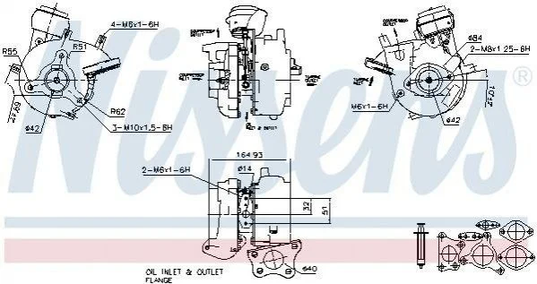 <strong>Турбіна NISSAN PATHFINDER III (R51) (05-) 2.5 dCi (вир-во Nissens) NISSENS 93056 (фото 1)</strong>