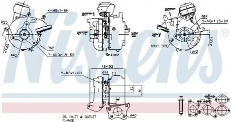 Турбіна NISSAN PATHFINDER III (R51) (05-) 2.5 dCi (вир-во Nissens) для Nissan NISSENS 93056 фото товару