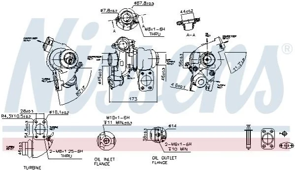 <strong>Турбіна FORD/PSA 1.6 HDi DV6A/DV6B 04- (вир-во Nissens) NISSENS 93061 (фото 1)</strong>