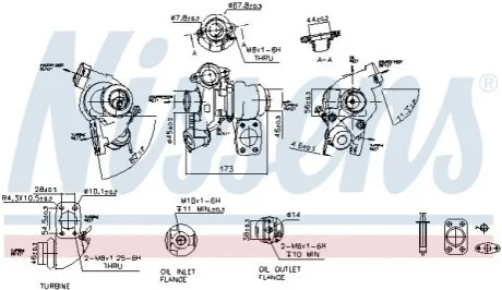 Турбіна FORD/PSA 1.6 HDi DV6A/DV6B 04- (вир-во Nissens) для NISSENS 93061 фото товару