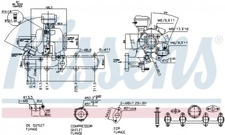 Турбіна для Volkswagen, Seat, Skoda, Audi NISSENS 93068 фото товару