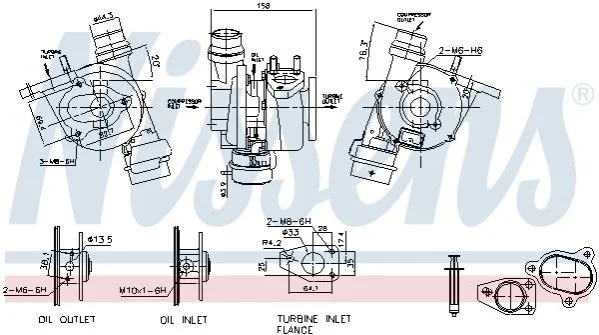 <strong>Турбіна DACIA/RENAULT/NISSAN 1.5DCI K9K (вир-во Nissens) NISSENS 93072 (фото 1)</strong>