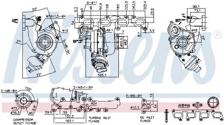 VW Турбіна BEETLE 1.6 11-, CADDY III 1.6 10-, GOLF VI 1.6 09-, AUDI, SKODA NISSENS 93076 фото товара