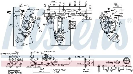 Турбіна для Seat, Volkswagen, Skoda, Audi NISSENS 93076 фото товару