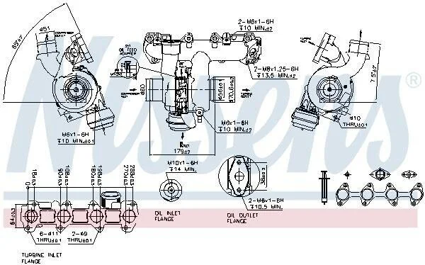 <strong>Турбіна OPEL ZAFIRA B (05-) 1.9 CDTi (вир-во Nissens) Nissens NISSENS 93082 (фото 1)</strong>