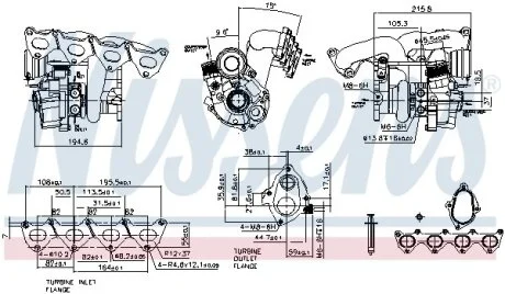 Турбіна для Audi, Volkswagen, Skoda, Seat NISSENS 93130 фото товару