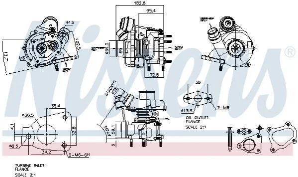 <strong>Турбіна OPEL/RENAULT VIVARO/TRAFIC 2.0 CDTi M9R 06- (вир-во Nissens) NISSENS 93139 (фото 1)</strong>