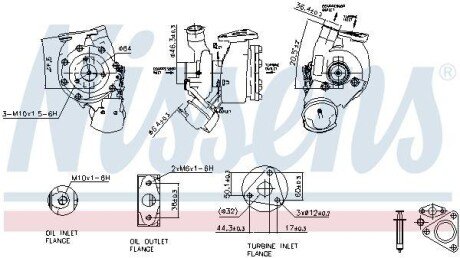 OPEL Турбіна ASTRA 04-, COMBO 04-, MERIVA 03- NISSENS 93186 фото товара