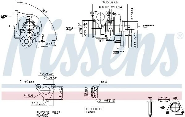 <strong>Турбіна Fiat/PSA 2.2HDI P22DTE 06- (вир-во Nissens) NISSENS 93262 (фото 1)</strong>