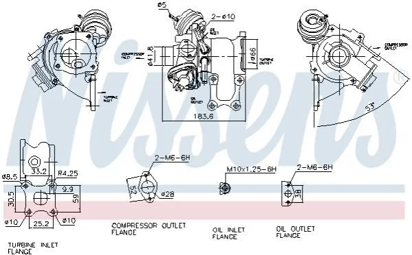<strong>Турбіна FORD TRANSIT/TOURNEO CONNECT (CHC) (13-) 1.0 EcoBoost (вир-во Nissens) Nissens NISSENS 93278 (фото 1)</strong>