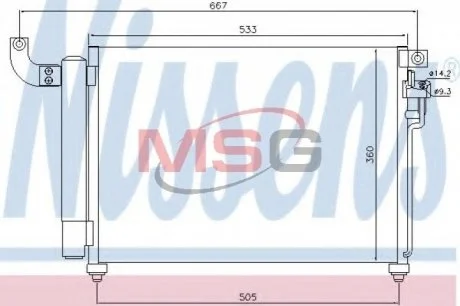 Конденсер кондиціонера для NISSENS 940003 фото товару