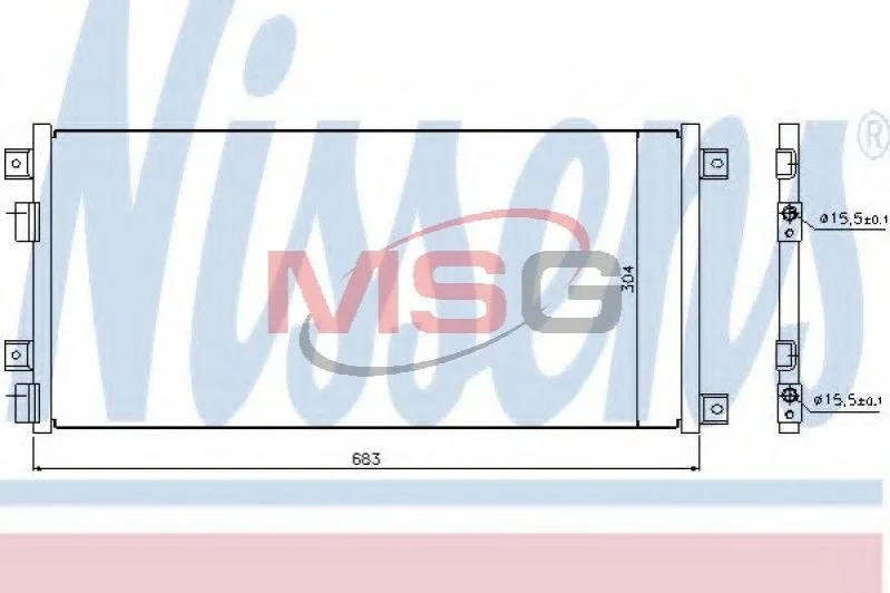 <strong>Конденсер IVECO DAILY(99-)29L(+)[OE 504022601] NISSENS 940004 (фото 1)</strong>