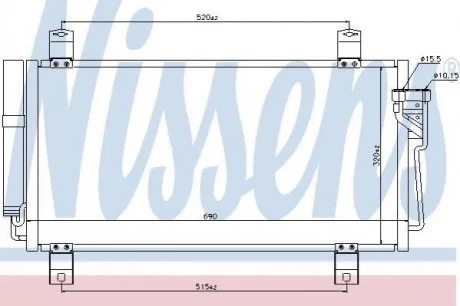 Радіатор кондиціонера для Mazda NISSENS 940032 фото товару
