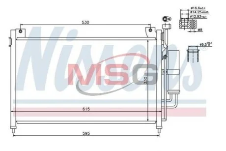 Конденсер кондиціонера для Mazda NISSENS 940033 фото товару