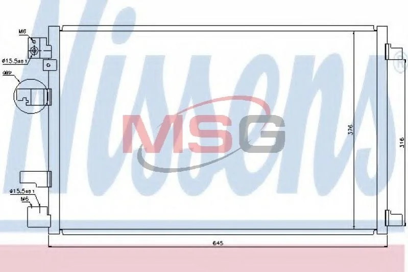 <strong>Радіатор кондиціонера First Fit NISSENS 940041 (фото 1)</strong>