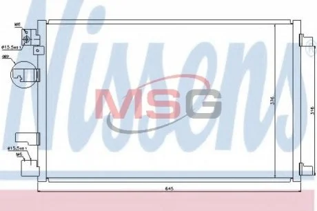 Радіатор кондиціонера First Fit для Nissan NISSENS 940041 фото товару
