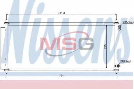Конденсер кондиціонера для Honda NISSENS 940051 фото товару