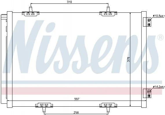 <strong>Радіатор кондиціонера NISSENS 940055 (фото 1)</strong>