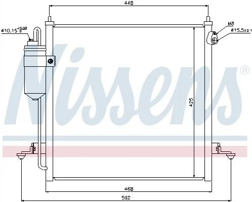 <strong>Конденсер кондиціонера NISSENS 940068 (фото 1)</strong>