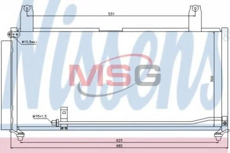 Конденсер кондиціонера для NISSENS 940080 фото товару