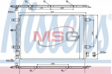 Радіатор кондиціонера для Audi, Seat NISSENS 940139 фото товару
