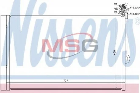 Конденсер кондиціонера для Volkswagen NISSENS 940157 фото товару