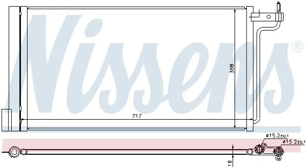 <strong>Радіатор кондиціонера First Fit NISSENS 940181 (фото 1)</strong>