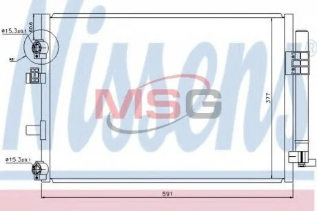Конденсер кондиціонера для Ford NISSENS 940182 фото товару