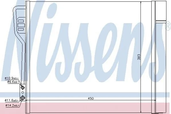 <strong>Конденсер кондиціонера NISSENS 940185 (фото 1)</strong>