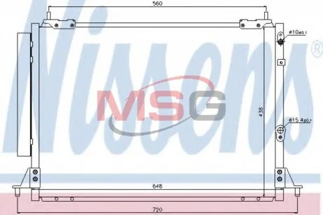 Радіатор кондиціонера для Toyota NISSENS 940188 фото товару