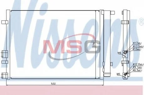 Конденсер кондиціонера для Hyundai NISSENS 940221 фото товару