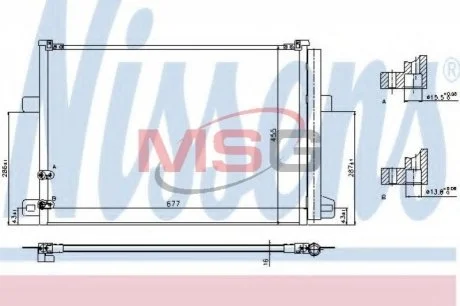 Конденсер кондиціонера для Volkswagen NISSENS 940225 фото товару