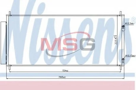 Конденсер кондиціонера для Honda NISSENS 940240 фото товару