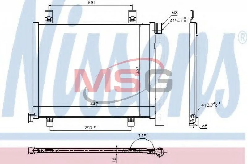 <strong>Радіатор кондиціонера First Fit NISSENS 940254 (фото 1)</strong>