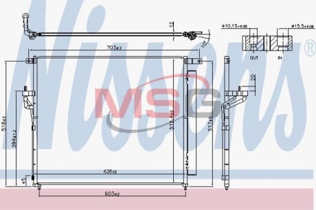 Конденсер кондиціонера NISSENS 940266 фото товару