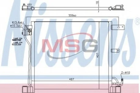 Радиатор кондиционера для Nissan NISSENS 940338 фото товара