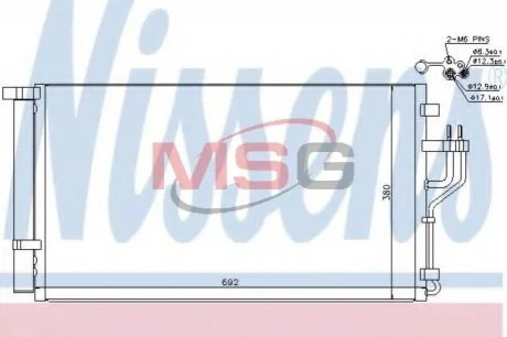 Конденсер кондиционера для Hyundai, KIA NISSENS 940351 фото товара