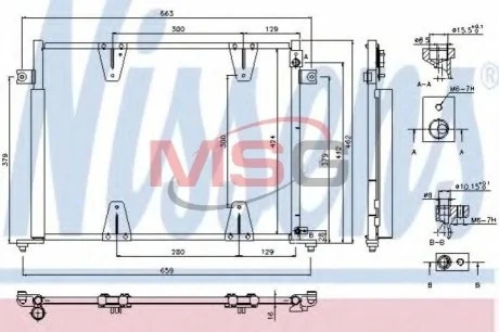 Конденсер кондиціонера для NISSENS 940373 фото товару