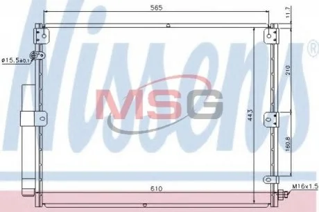Конденсер кондиціонера для Toyota NISSENS 940375 фото товару