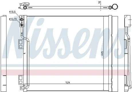 Конденсер кондиціонера для Nissan NISSENS 940386 фото товару