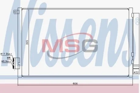 Конденсер кондиціонера для Fiat NISSENS 940396 фото товару