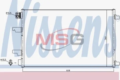 Конденсер кондиціонера для Nissan NISSENS 940402 фото товару