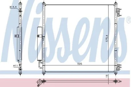 Конденсер кондиціонера для Land Rover NISSENS 940408 фото товару