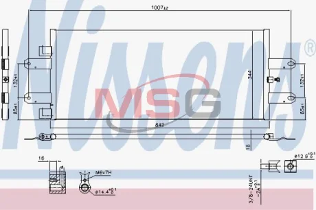 Радіатор кондиціонера SCANIA для NISSENS 940440 фото товару