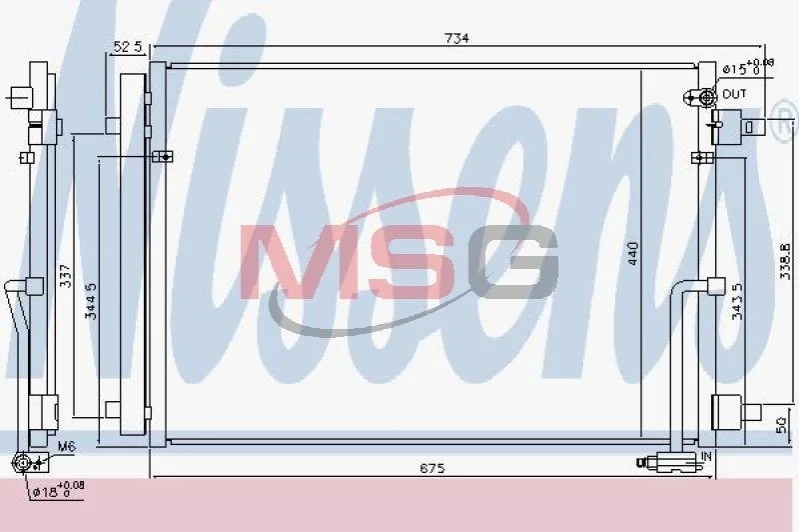 <strong>Радіатор кондиціонера First Fit NISSENS 940452 (фото 1)</strong>