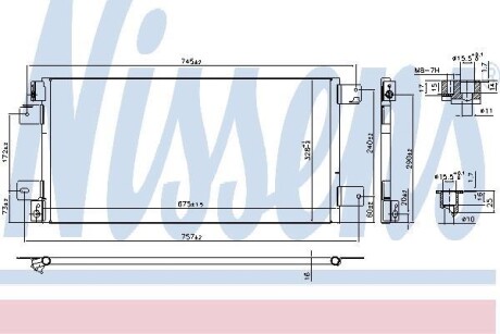 Конденсер DODGE AVANGER III (07-) 2.0 CRDi NISSENS 940460 фото товара