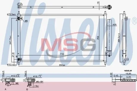 Конденсер кондиціонера для NISSENS 940466 фото товару