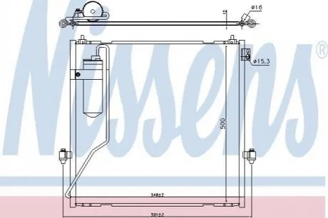 Конденсер кондиціонера для Mitsubishi NISSENS 940472 фото товару