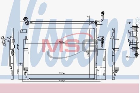 LAND ROVER Радіатор кондиціонера (конденсатор) з осушувачем RANGE ROVER III 3.6 D 06- NISSENS 940481 фото товара