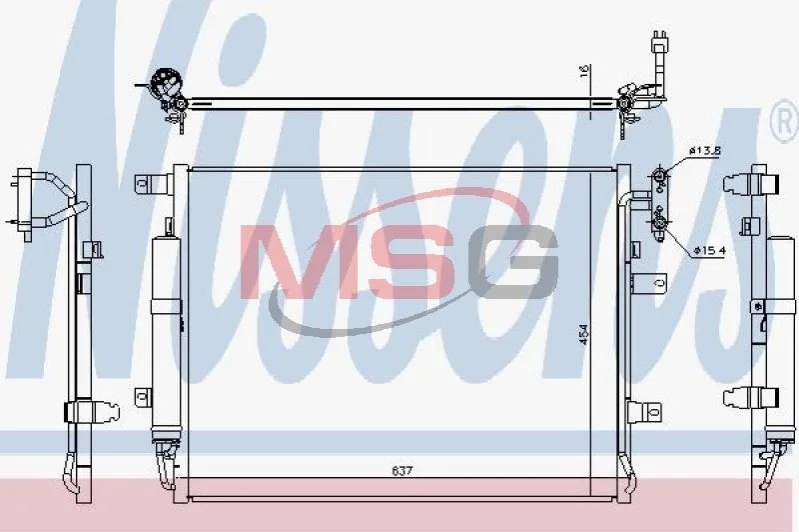 <strong>Радіатор кондиціонера First Fit NISSENS 940482 (фото 1)</strong>
